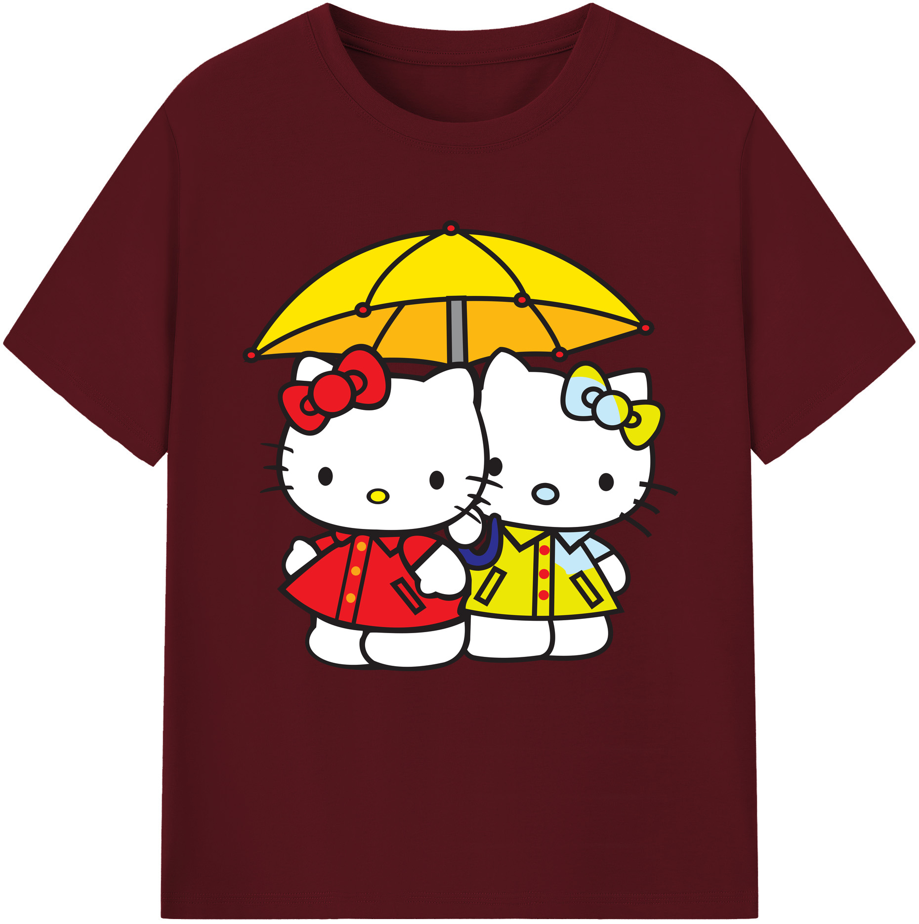 （画像用） Hello Kitty ハローキティ 綿100％半袖Tシャツ（フロントプリント）